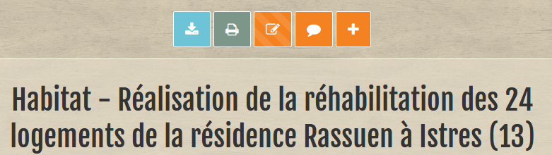 Selection sur la page d'une ressource