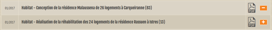 Sélections d'article dans un tableau